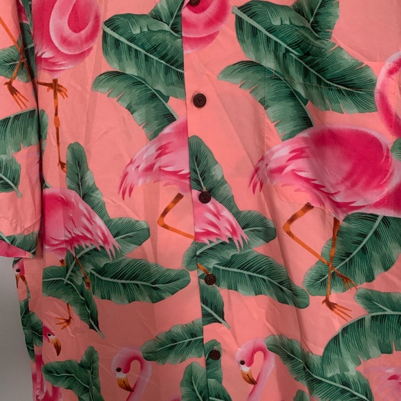 Alvish Men’s Hawaiian Flamingo Shirt XL - Picture 6 of 12